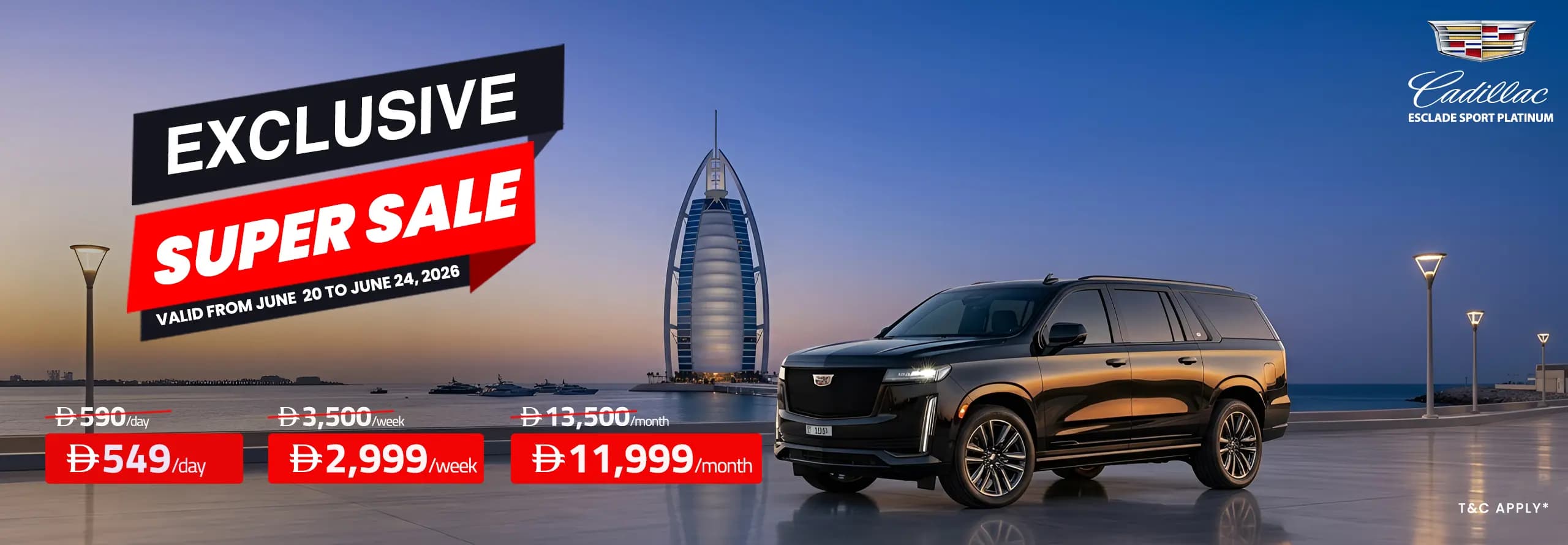 POF Rental Cadillac Escalade Rental Dubai